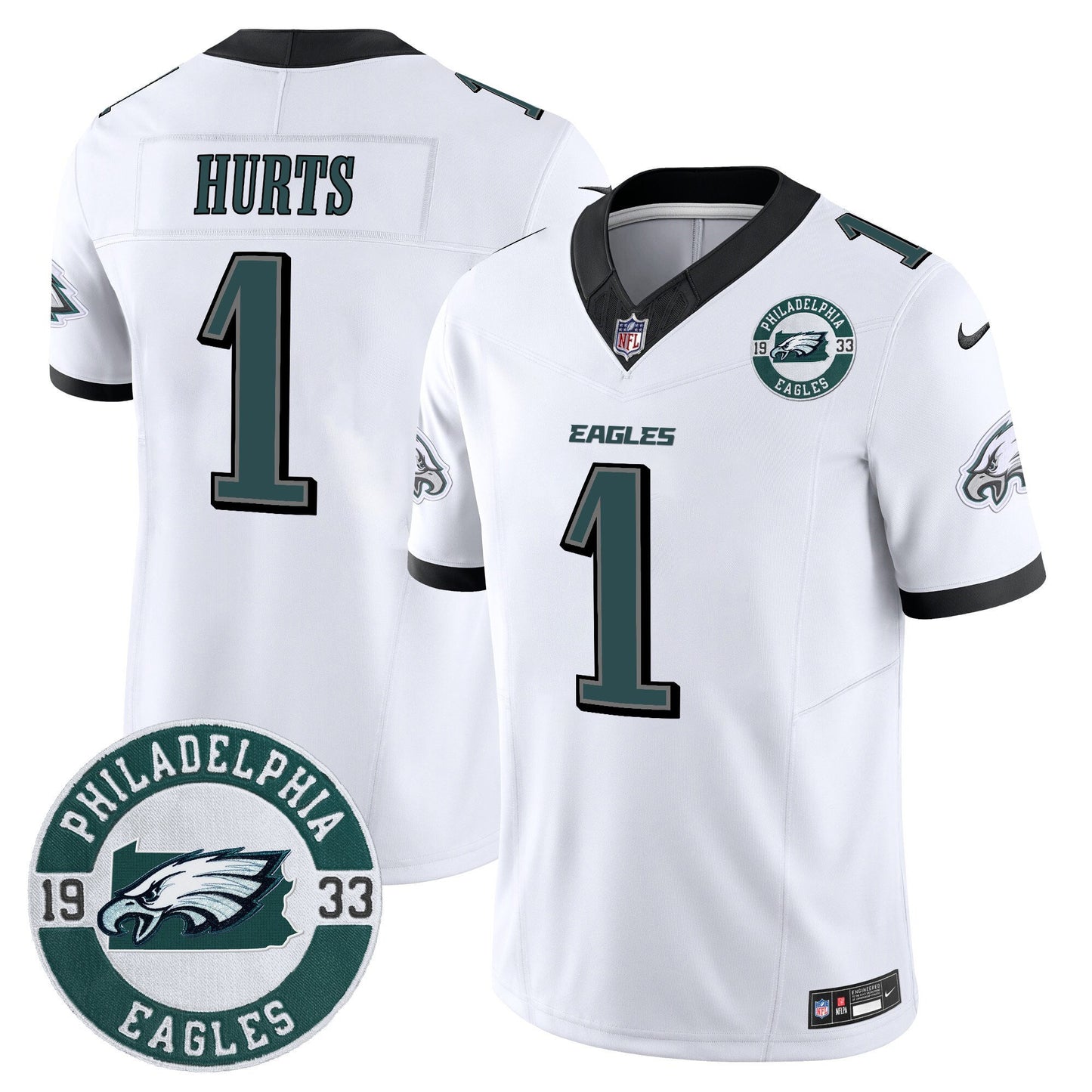 Men’s Philadelphia Eagles 2024 Vapor Limited Jersey – Est. 1933 Patch – All Stitched