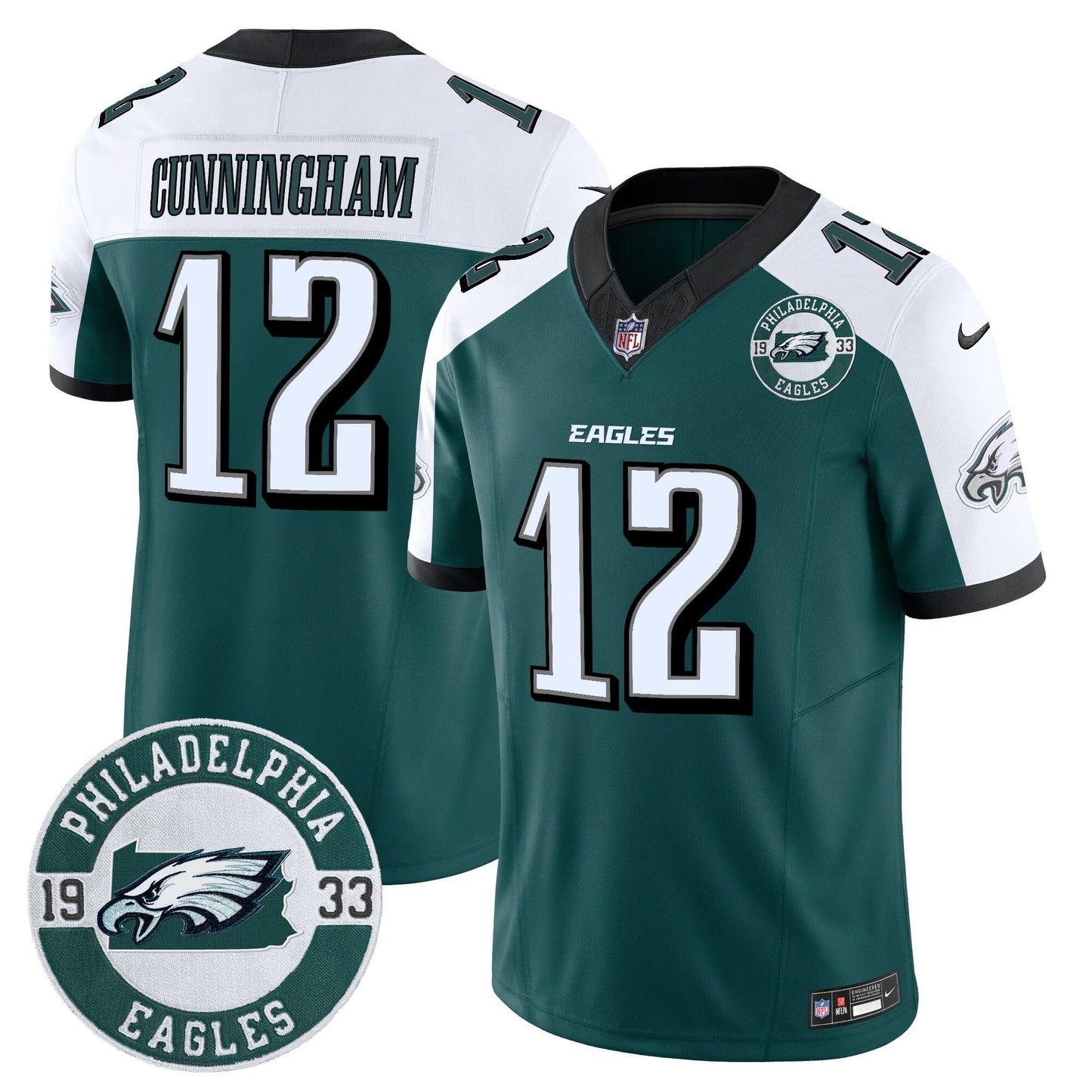 Men’s Philadelphia Eagles 2024 Vapor Limited Jersey – Est. 1933 Patch – All Stitched