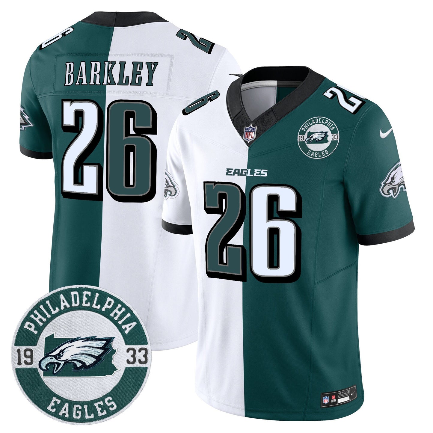Men’s Philadelphia Eagles 2024 Vapor Limited Jersey – Est. 1933 Patch – All Stitched