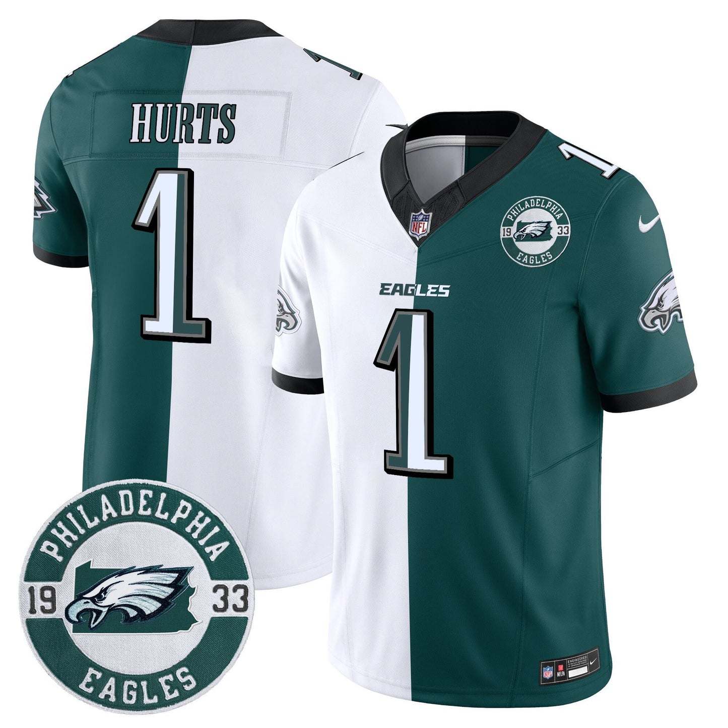 Men’s Philadelphia Eagles 2024 Vapor Limited Jersey – Est. 1933 Patch – All Stitched