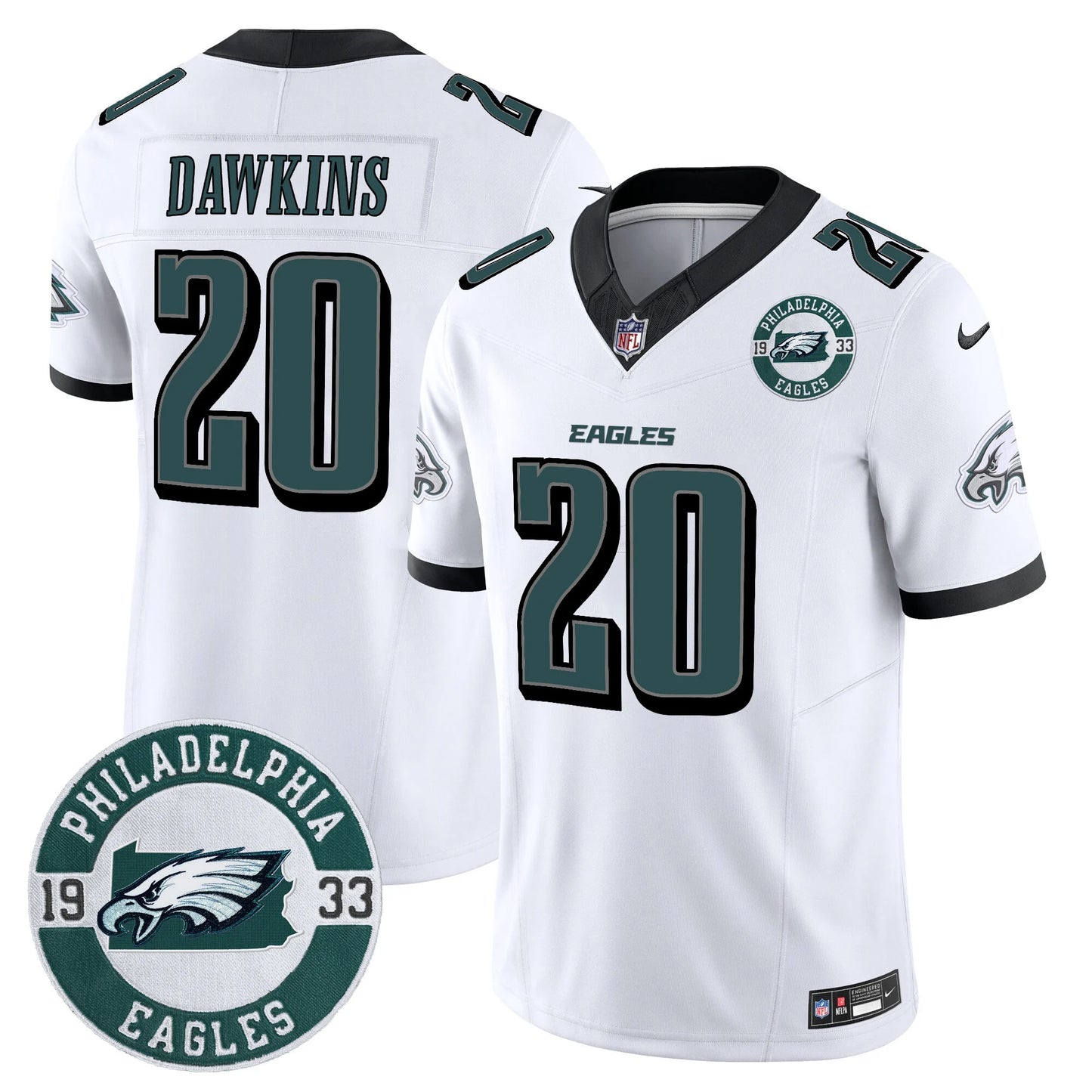 Men’s Philadelphia Eagles 2024 Vapor Limited Jersey – Est. 1933 Patch – All Stitched