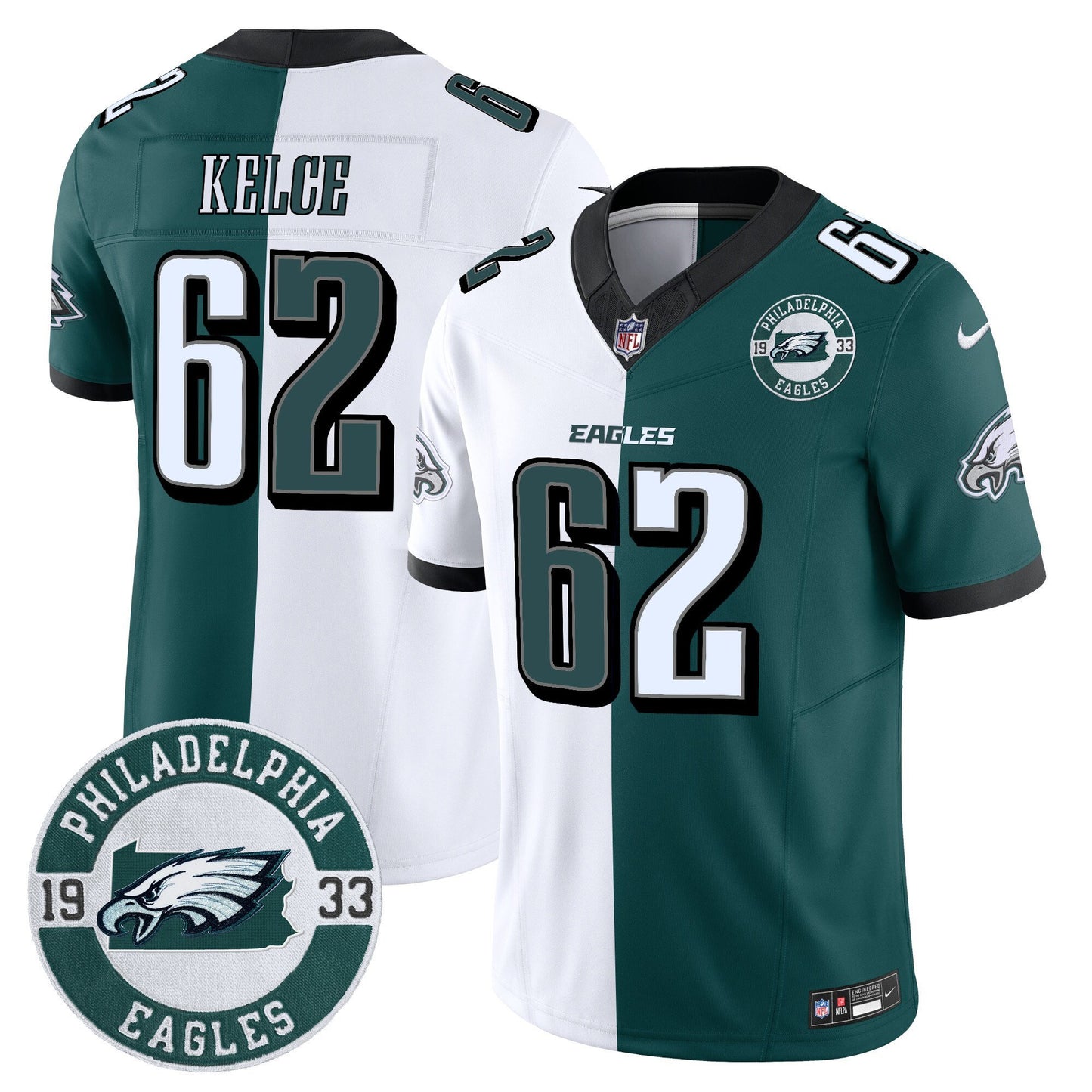 Men’s Philadelphia Eagles 2024 Vapor Limited Jersey – Est. 1933 Patch – All Stitched