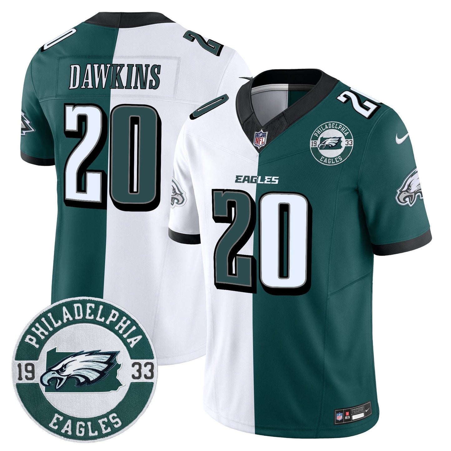 Men’s Philadelphia Eagles 2024 Vapor Limited Jersey – Est. 1933 Patch – All Stitched