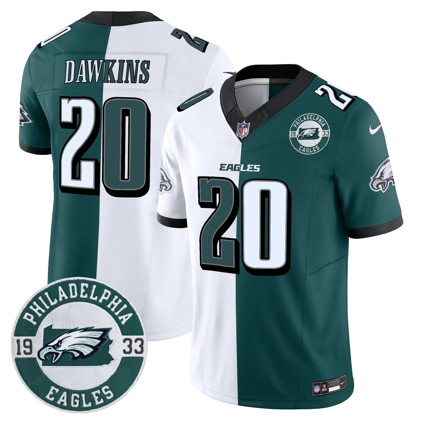 Men’s Philadelphia Eagles 2024 Vapor Limited Jersey – Est. 1933 Patch – All Stitched