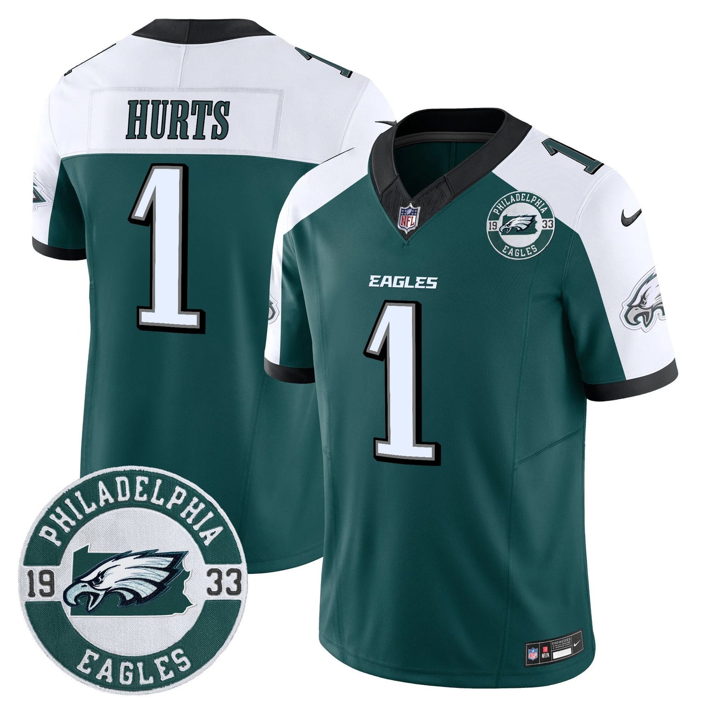 Men’s Philadelphia Eagles 2024 Vapor Limited Jersey – Est. 1933 Patch – All Stitched