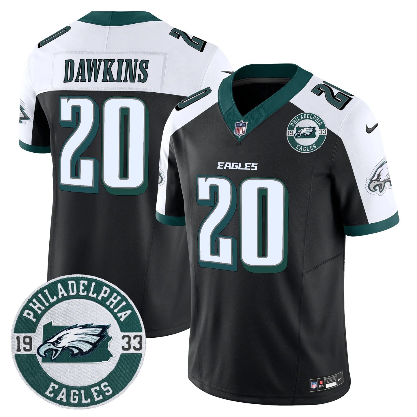 Men’s Philadelphia Eagles 2024 Vapor Limited Jersey – Est. 1933 Patch – All Stitched