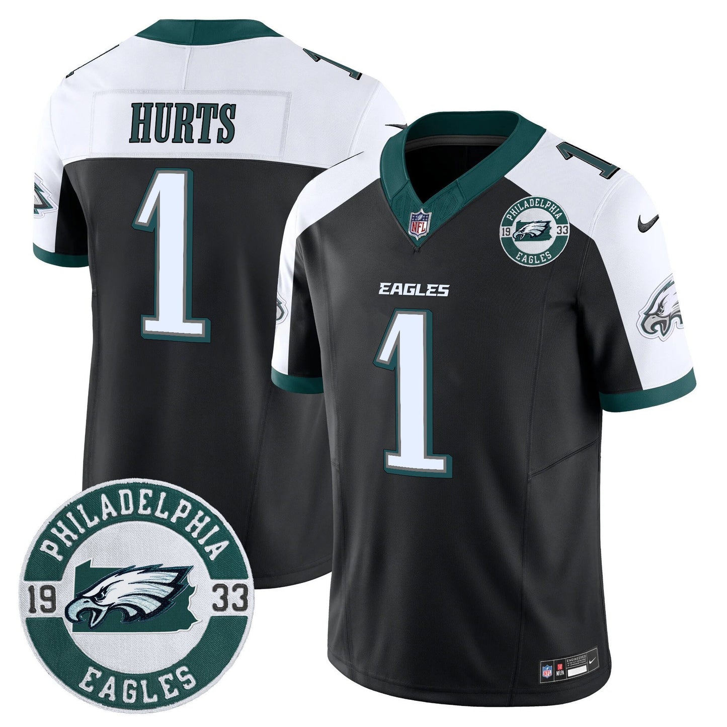 Men’s Philadelphia Eagles 2024 Vapor Limited Jersey – Est. 1933 Patch – All Stitched