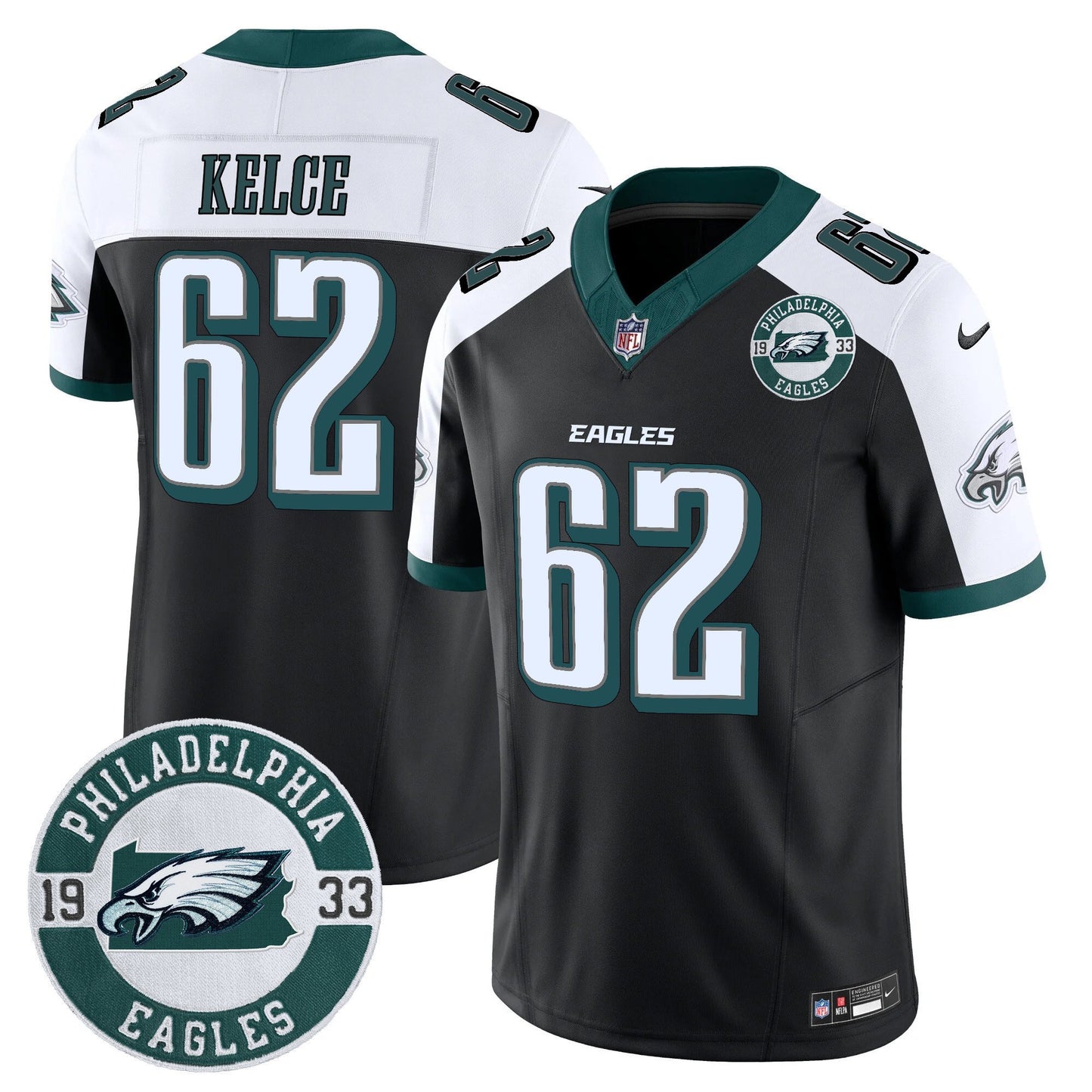 Men’s Philadelphia Eagles 2024 Vapor Limited Jersey – Est. 1933 Patch – All Stitched
