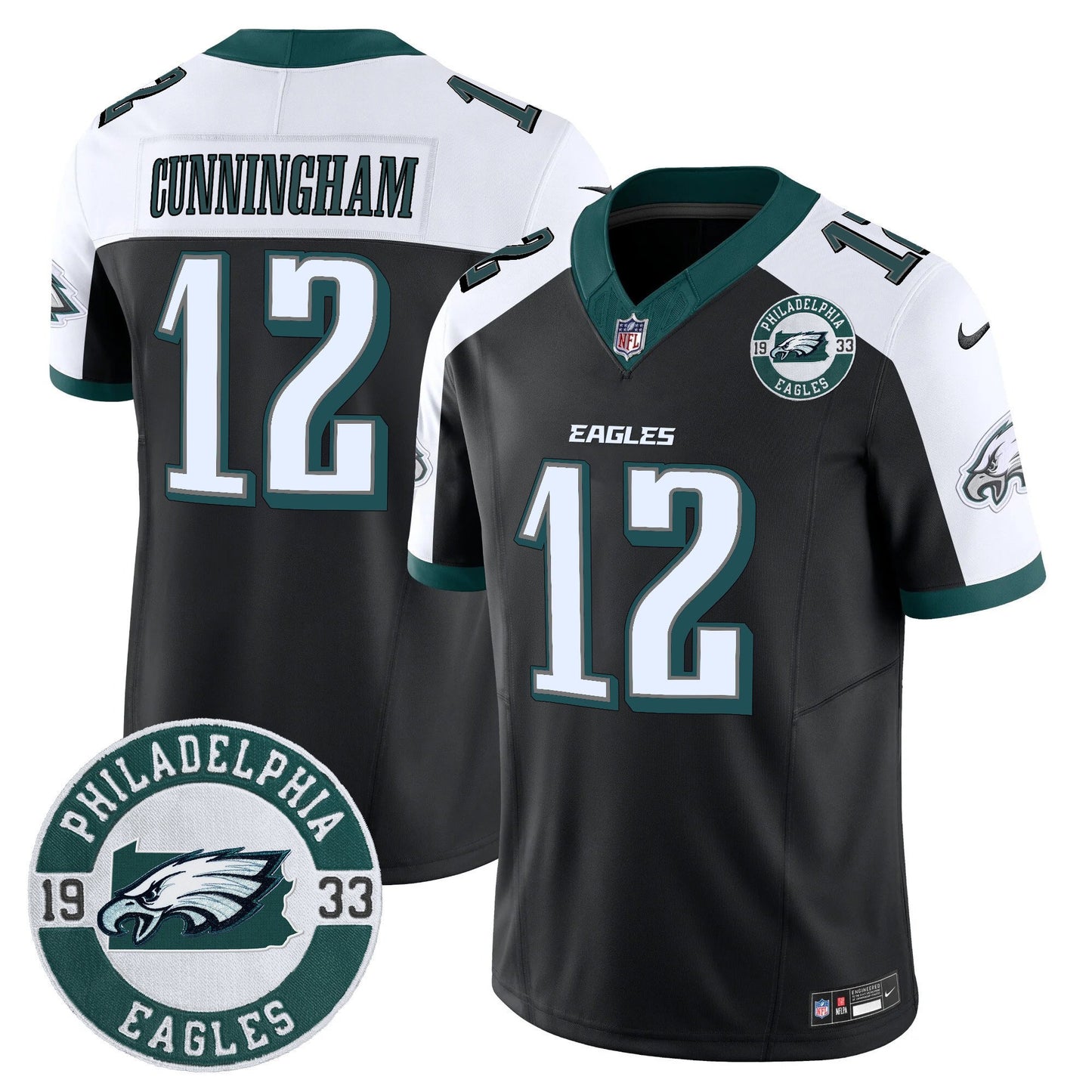 Men’s Philadelphia Eagles 2024 Vapor Limited Jersey – Est. 1933 Patch – All Stitched