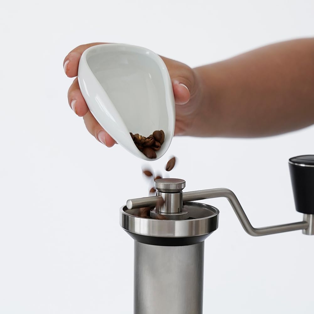 Coffee Beans Dosing Cup Coffee Dosing Tray Ceramic(White)