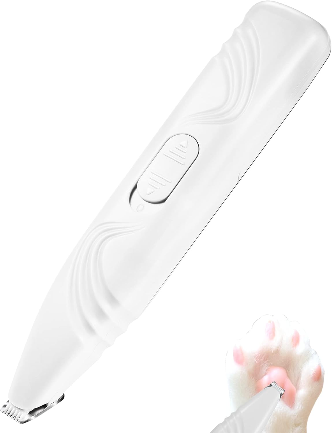 Dog Paw Trimmer for Grooming Pet Grooming Clippers Hair Trimmer for Dogs Cats (White)