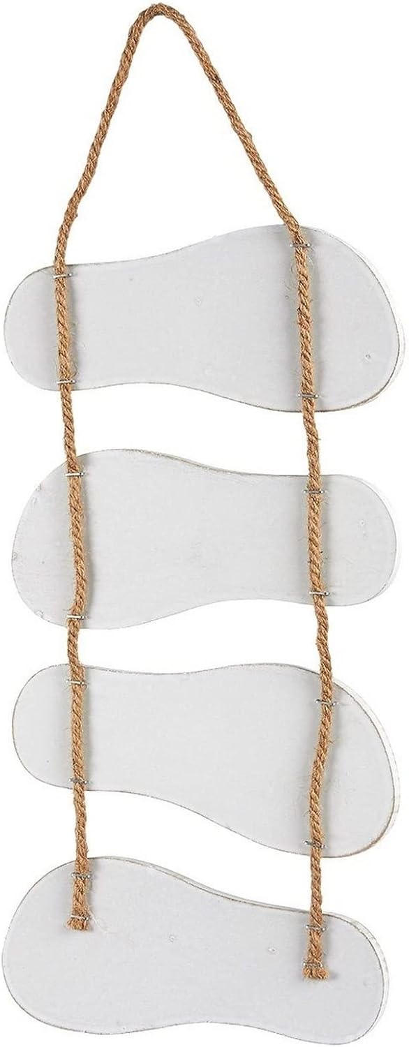 Flip Flop Beach Decorations for Home Wooden Beach Wall Hanging Decor Sign