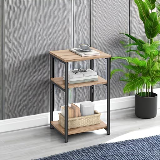 Side Table, Small End Table, Tall Nightstand for Living Room, Bedroom, Office, Bathroom