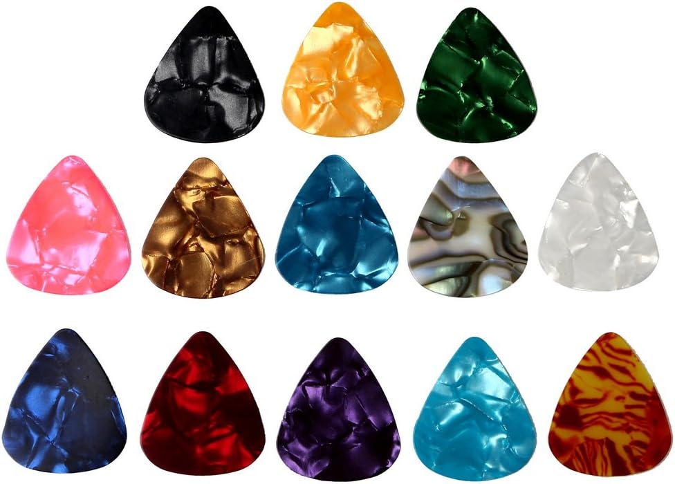 60 PCS Guitar Picks, 3 Different Thickness Abstract Art Colorful Celluloid Guitar Pick