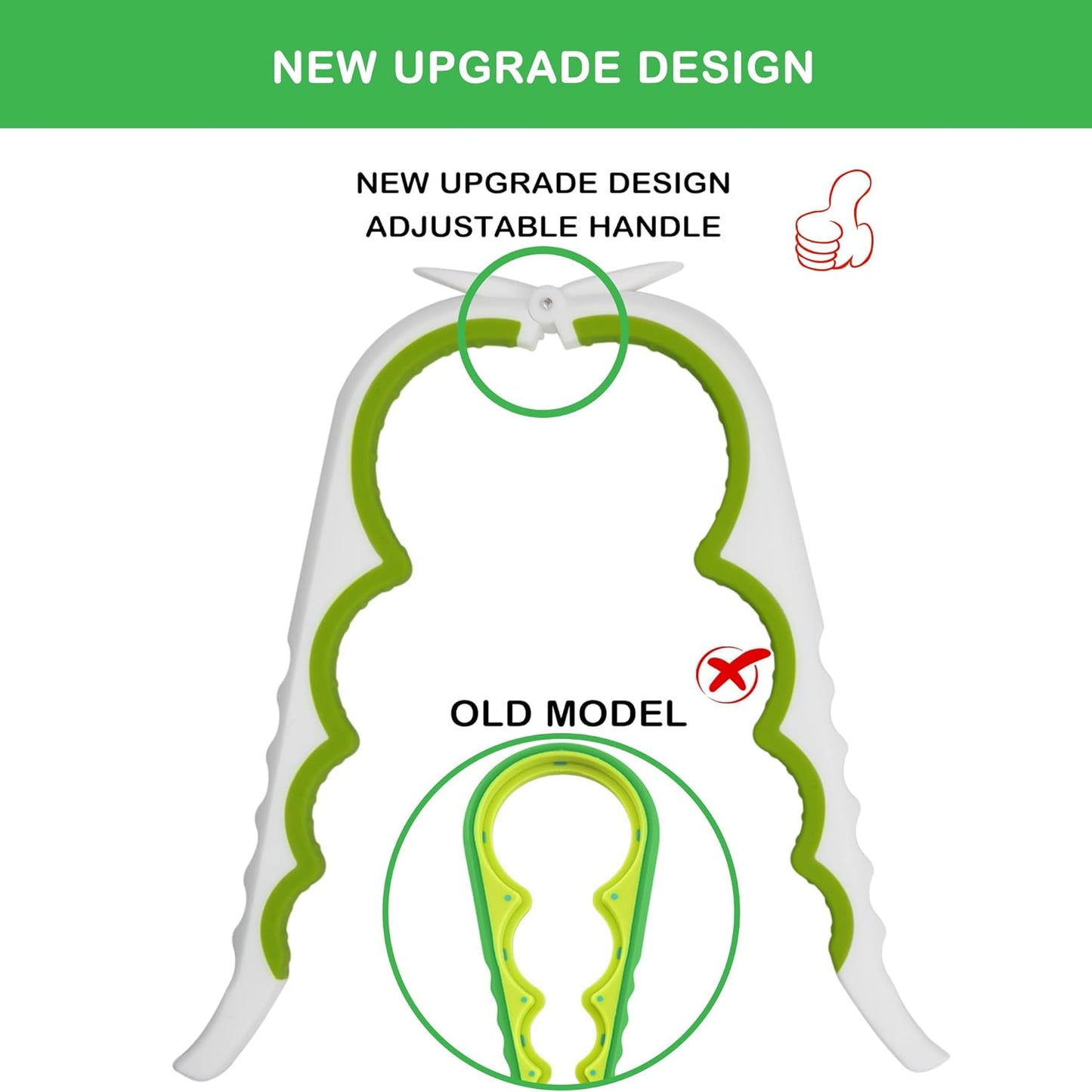 5 in 1 Multi Function Bottle Opener Lid Opener (Green)