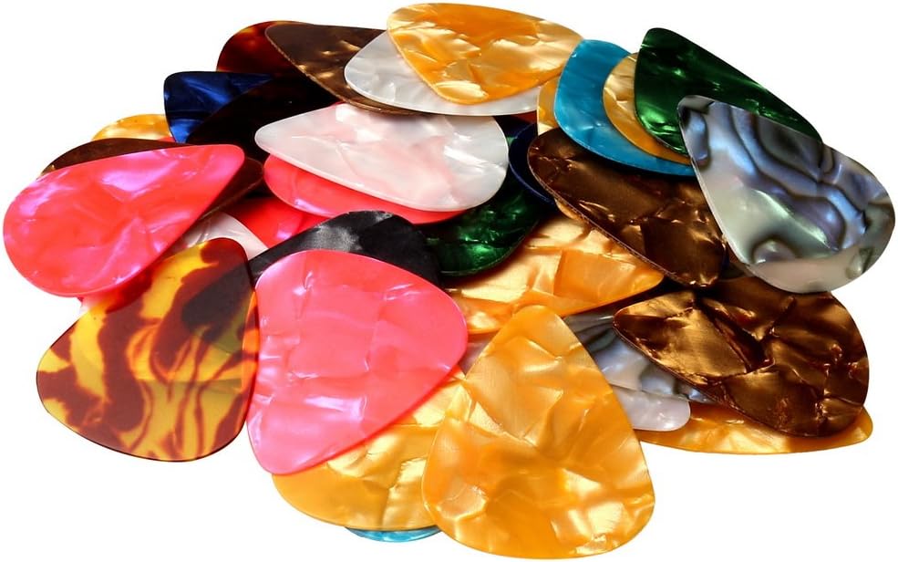 60 PCS Guitar Picks, 3 Different Thickness Abstract Art Colorful Celluloid Guitar Pick