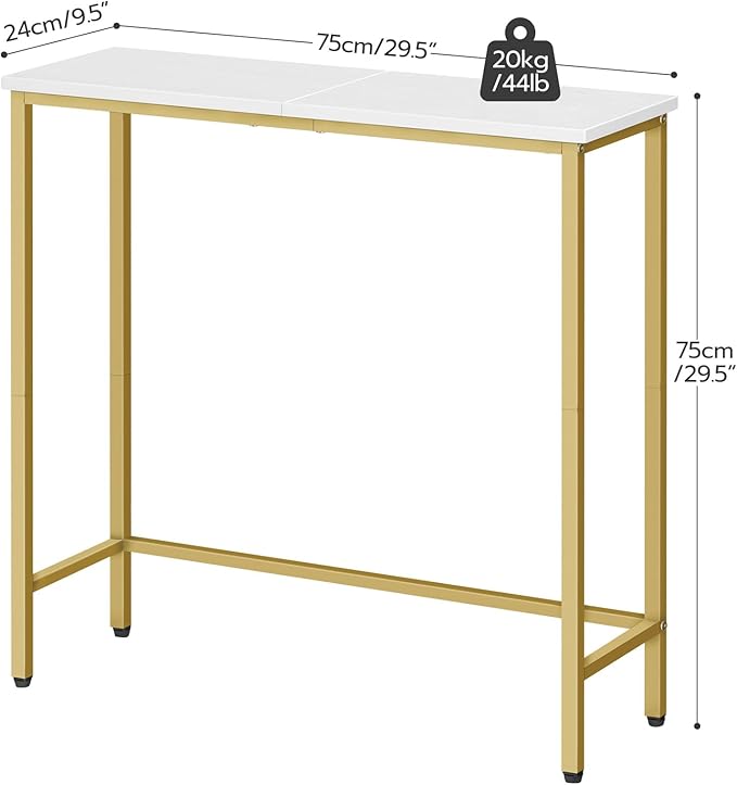 Narrow Console Table, 29.5" Small Entryway Table, Thin Sofa Table, Side Table, Display Table, for Hallway, Bedroom, Living Room, Foyer