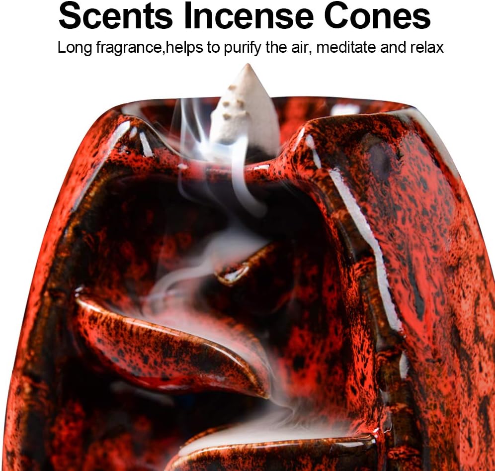 Incense Holder Ceramic Incense Burner Waterfall Aromatherapy Ornament Home Decoration