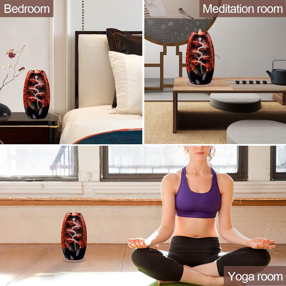 Incense Holder Ceramic Incense Burner Waterfall Aromatherapy Ornament Home Decoration