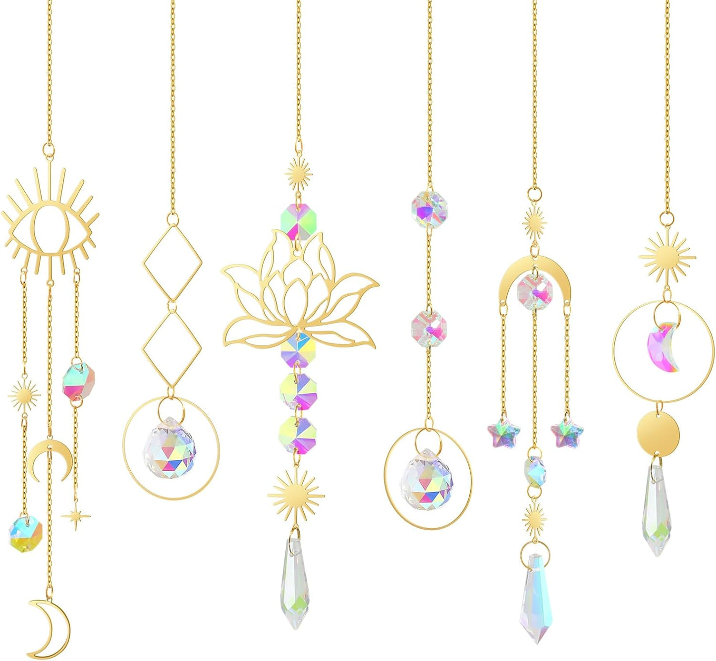 Suncatcher Crystal Hanging Sun Catcher Prism with Chain Pendant Ornament