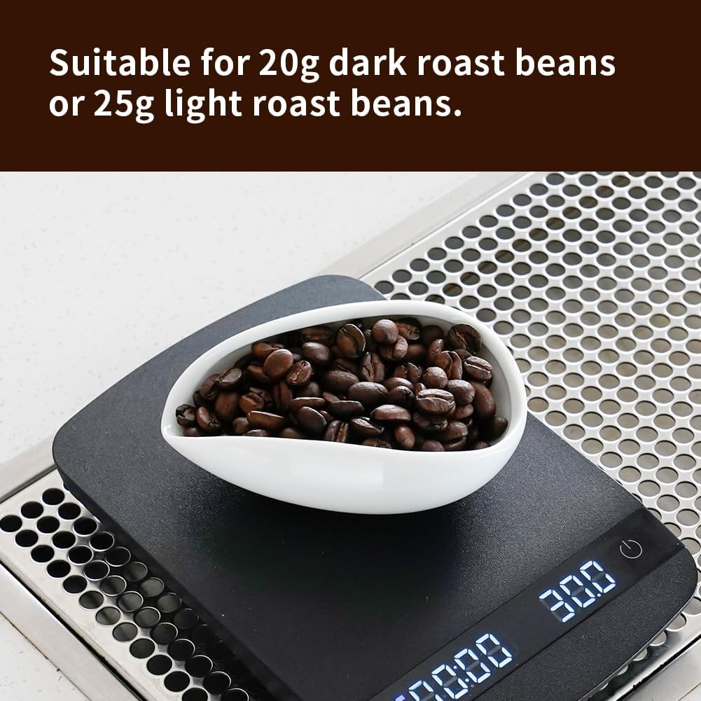 Coffee Beans Dosing Cup Coffee Dosing Tray Ceramic(White)
