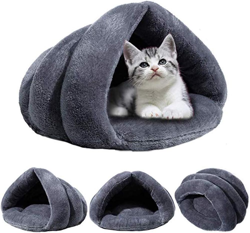 Pet Tent Cave Bed Dogs Cats Pets Sleeping Bag Thick Fleece