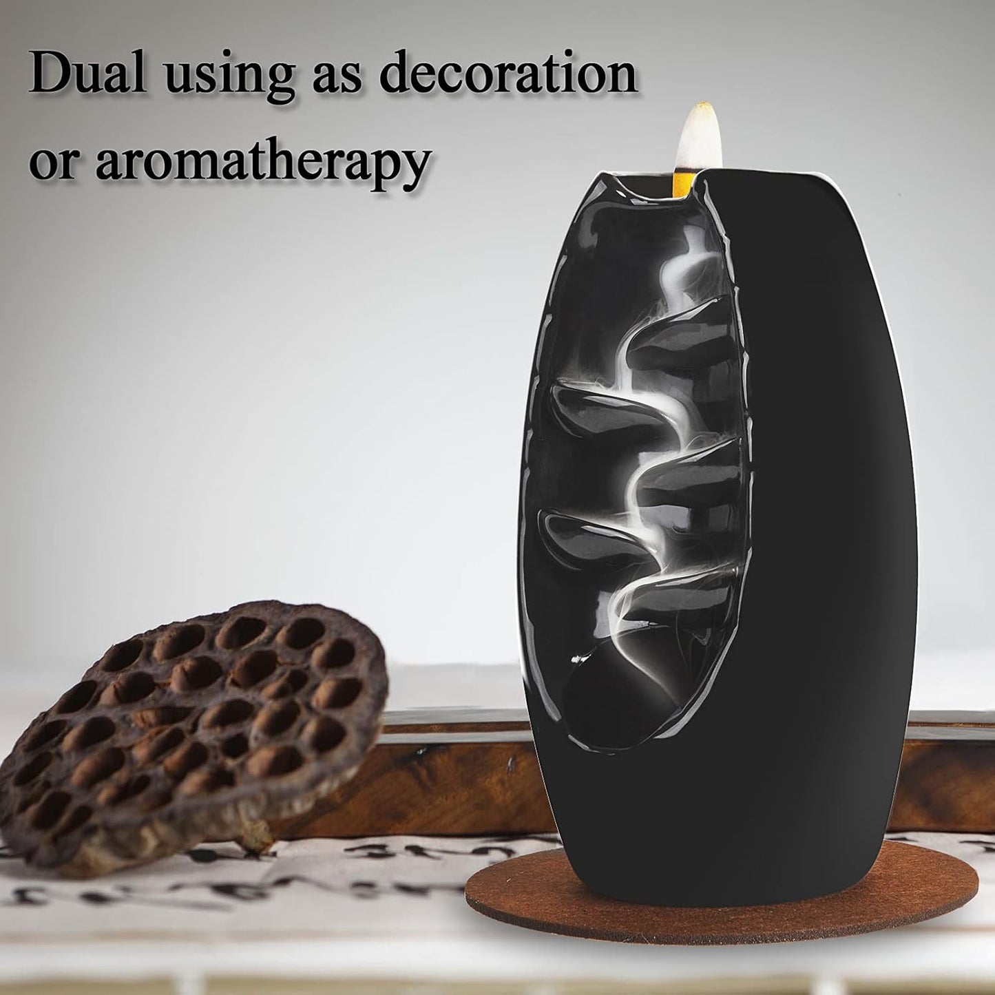 Incense Holder Ceramic Incense Burner Waterfall Aromatherapy Ornament Home Decoration