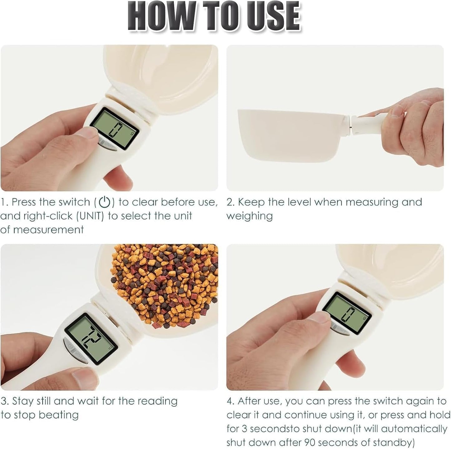 Digital Food Measuring Scoop Scale Kitchen Measuring Spoon Scale