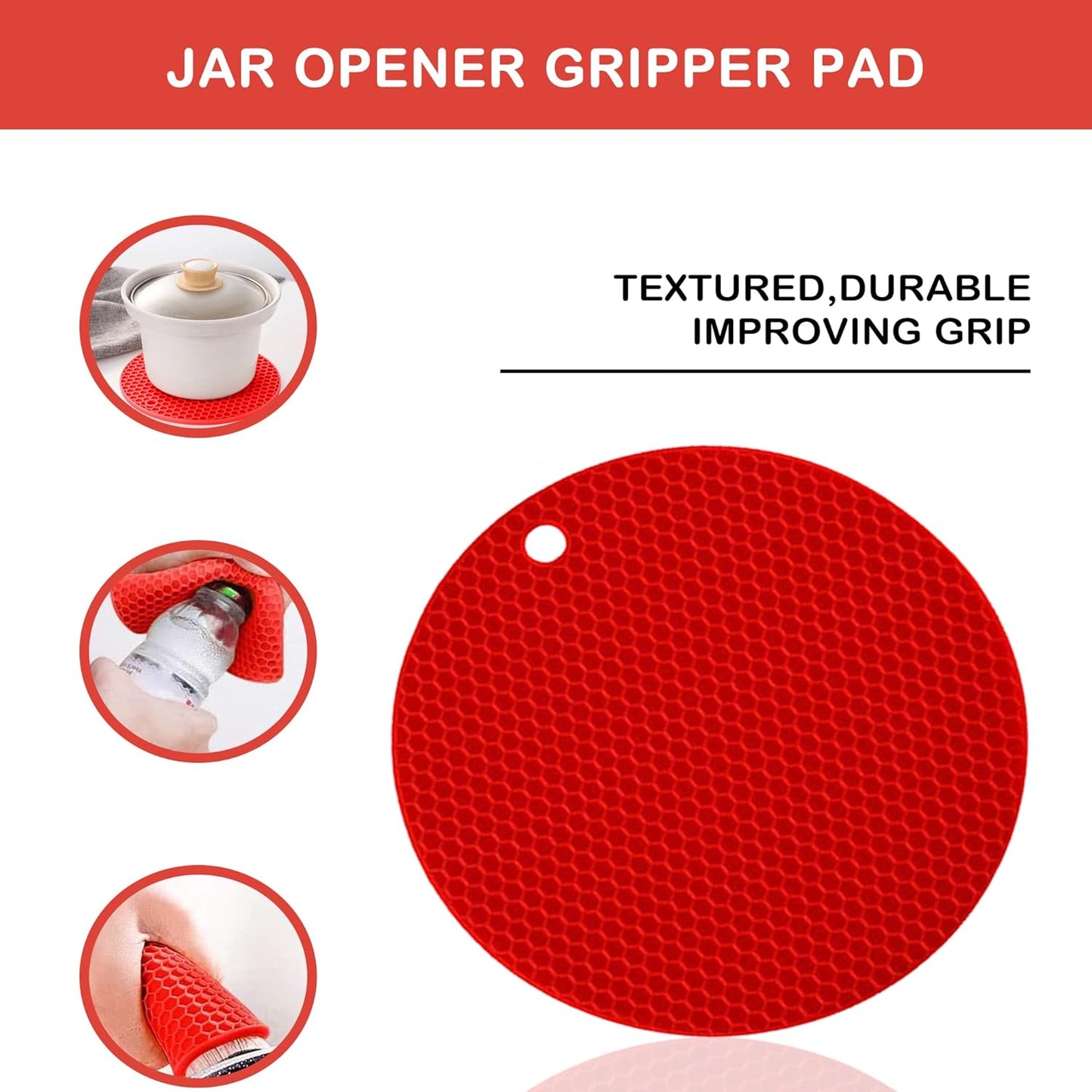 5 in 1 Multi Function Bottle Opener Lid Opener (red)