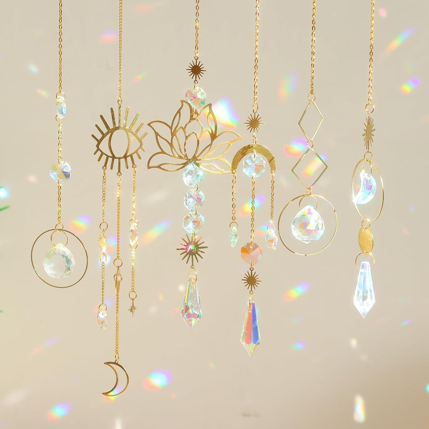 Suncatcher Crystal Hanging Sun Catcher Prism with Chain Pendant Ornament