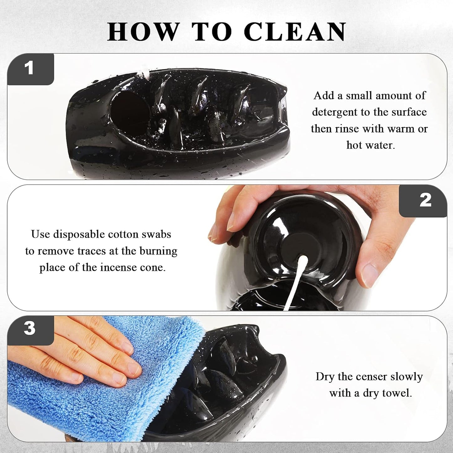 Incense Holder Ceramic Incense Burner Waterfall Aromatherapy Ornament Home Decoration