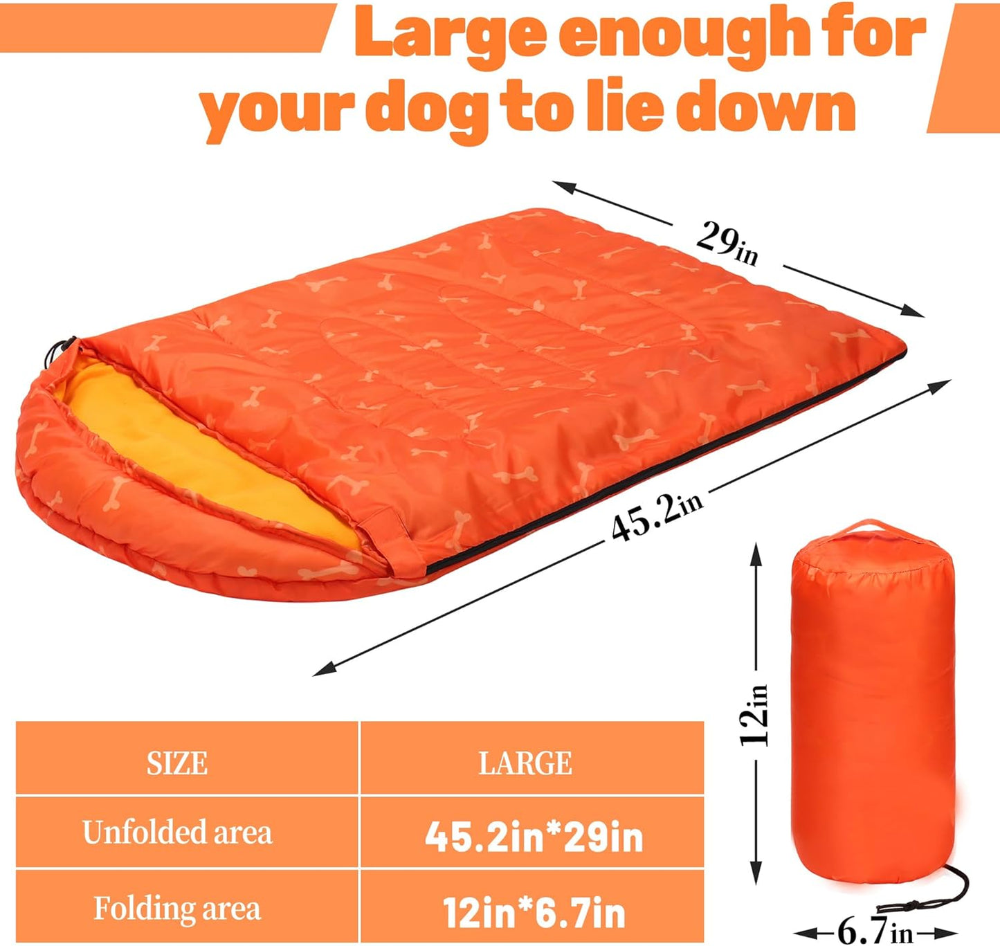 Dog Sleeping Bag with Storage Bag for Travel Camping Hiking Backpacking