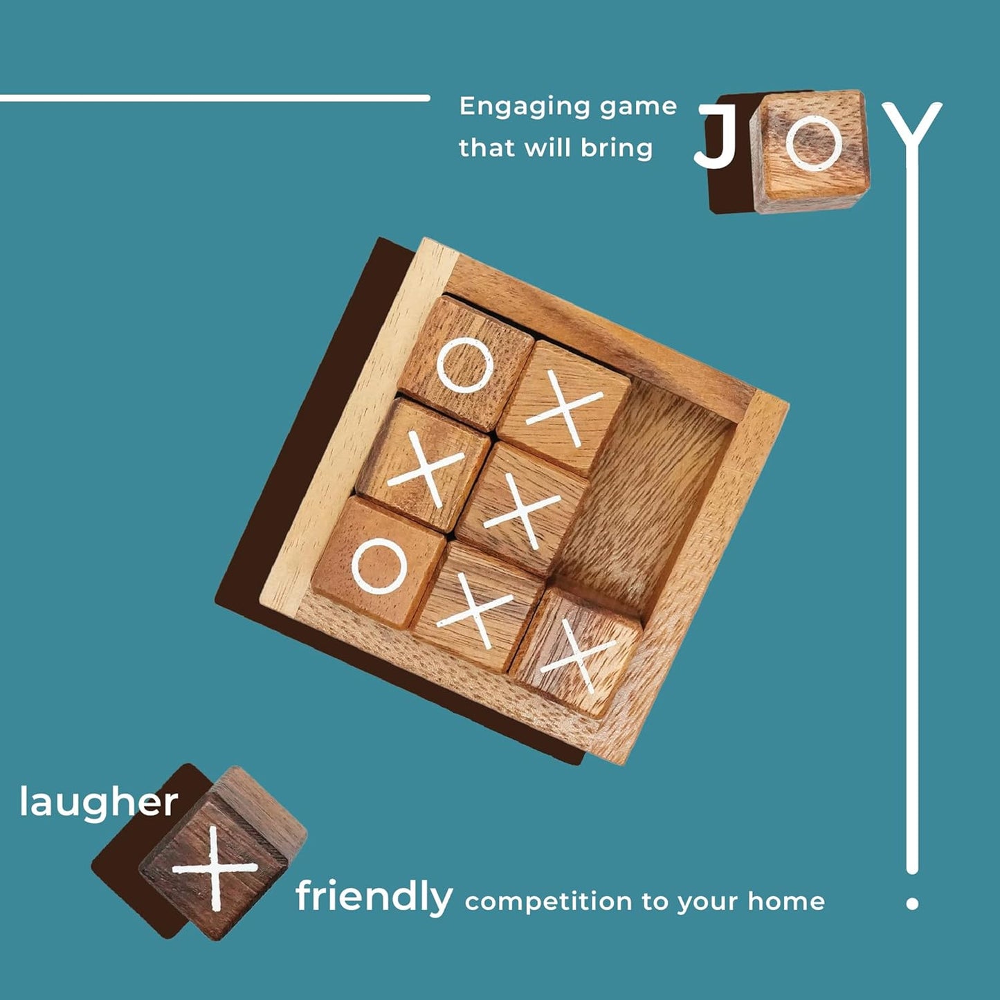 Tic Tac Toe for Kids and Adults Coffee Table Living Room Decor and Desk Decoration