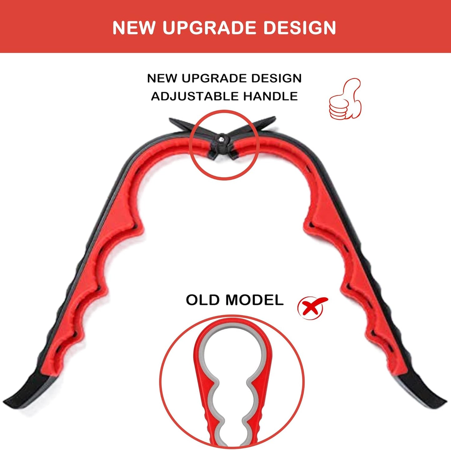 5 in 1 Multi Function Bottle Opener Lid Opener (red)