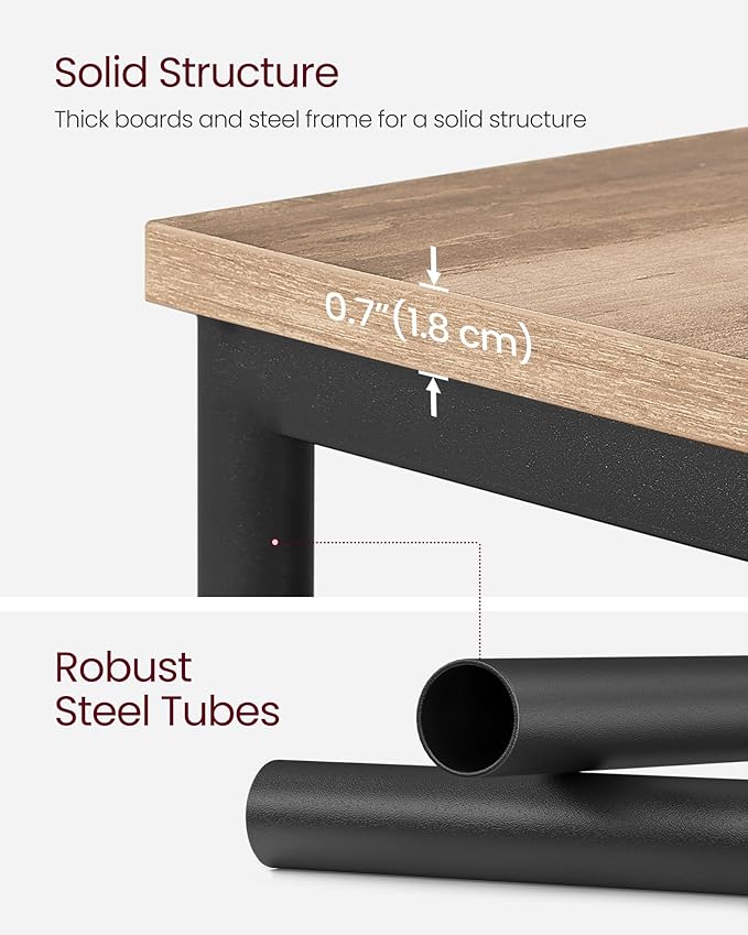 Side Table, Small End Table, Tall Nightstand for Living Room, Bedroom, Office, Bathroom