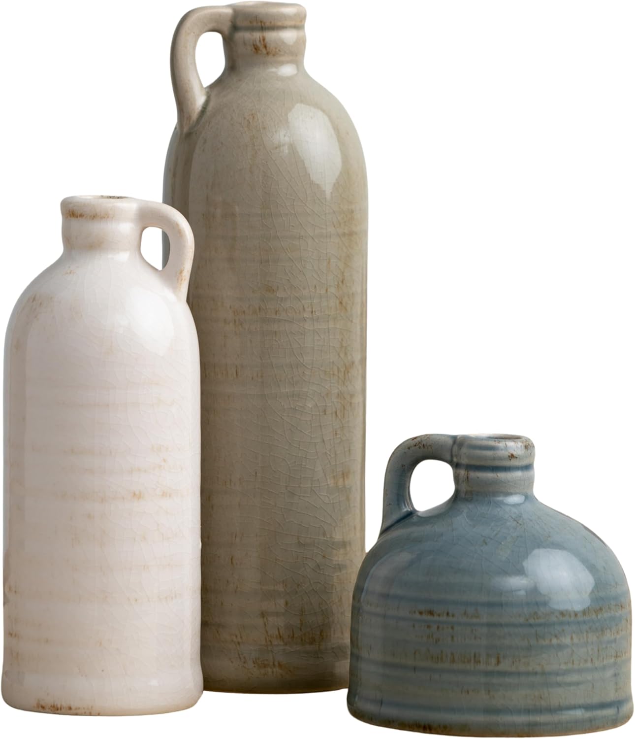 Ceramic Jug Vase Set, Farmhouse Decoration Table Centerpiece Decorations