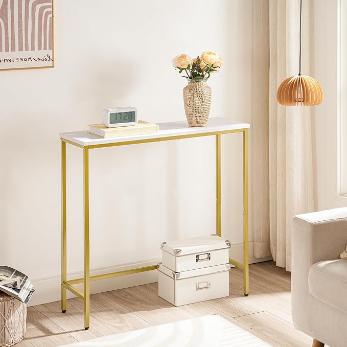 Narrow Console Table, 29.5" Small Entryway Table, Thin Sofa Table, Side Table, Display Table, for Hallway, Bedroom, Living Room, Foyer