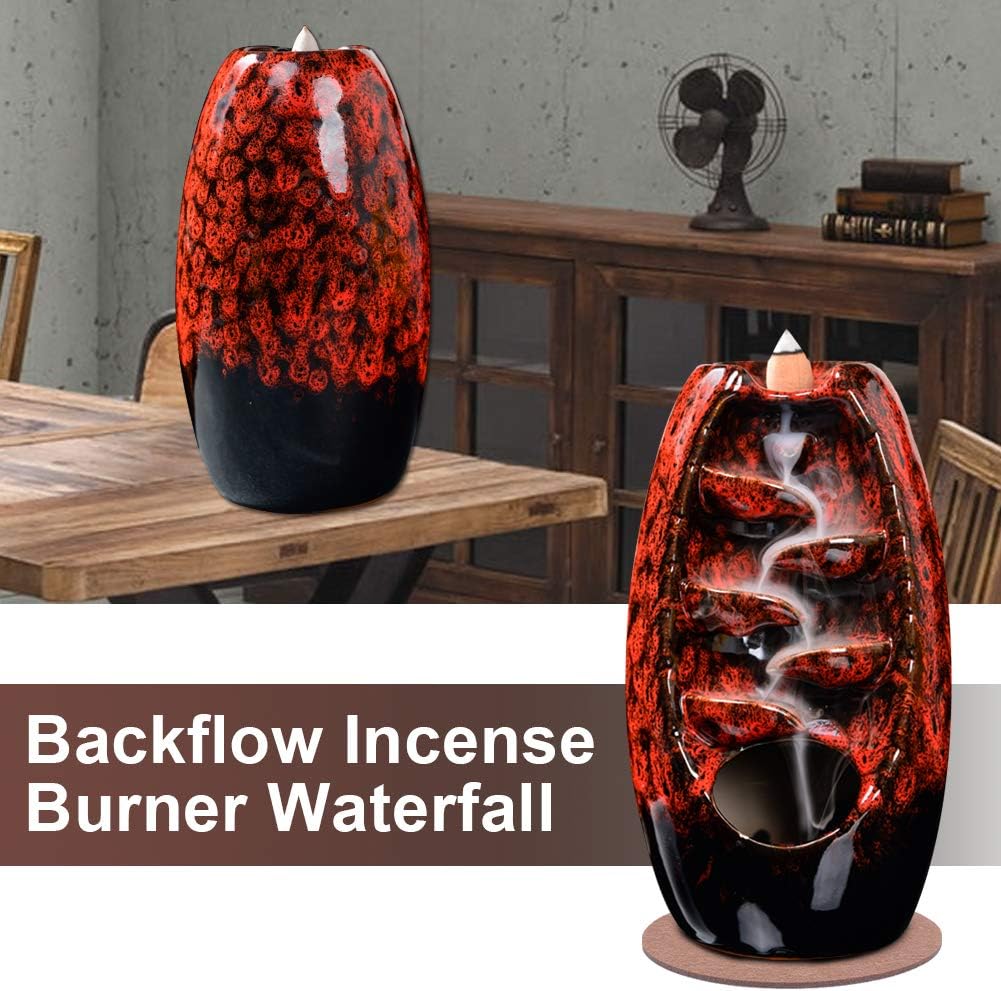 Incense Holder Ceramic Incense Burner Waterfall Aromatherapy Ornament Home Decoration