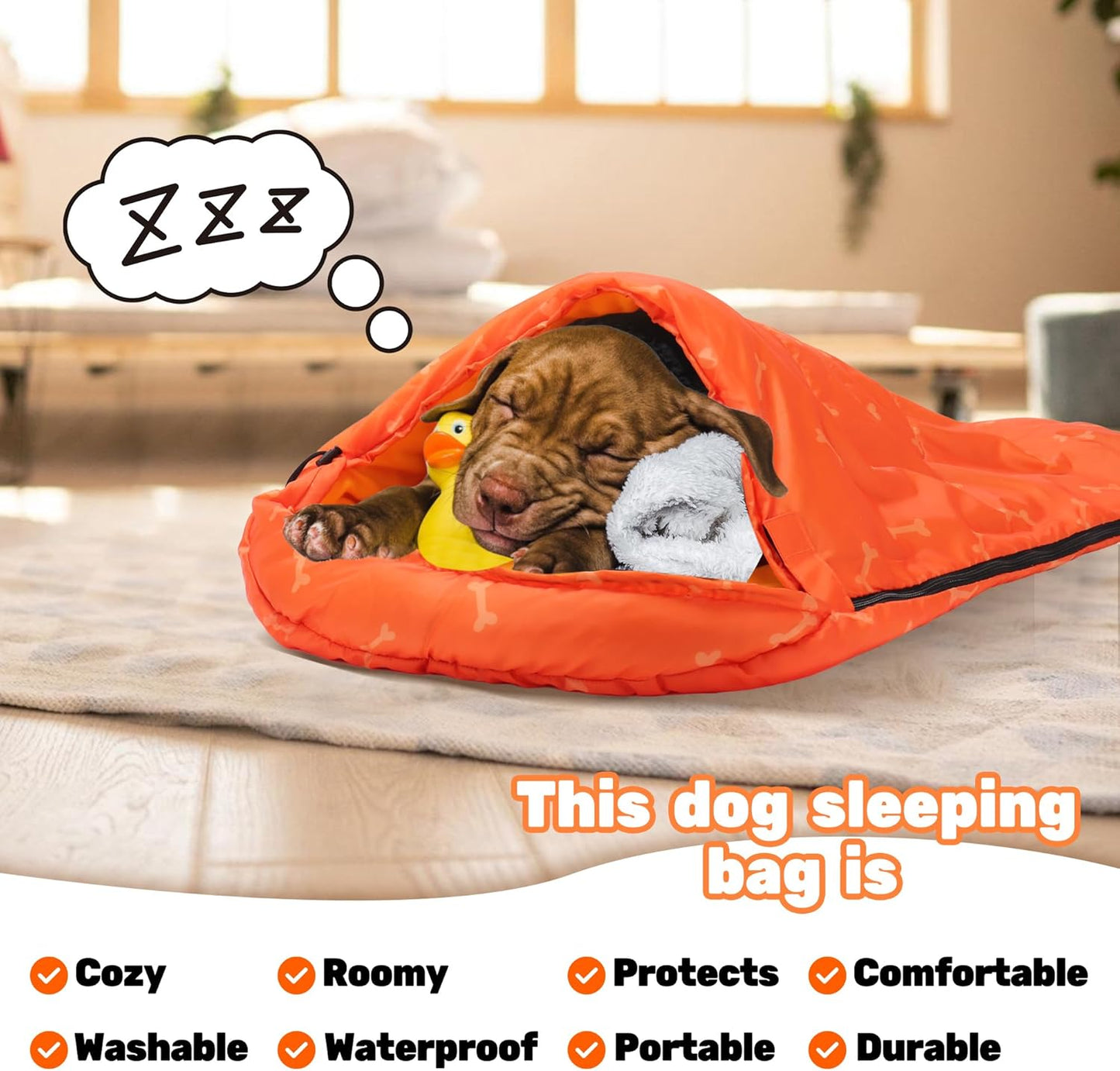 Dog Sleeping Bag with Storage Bag for Travel Camping Hiking Backpacking