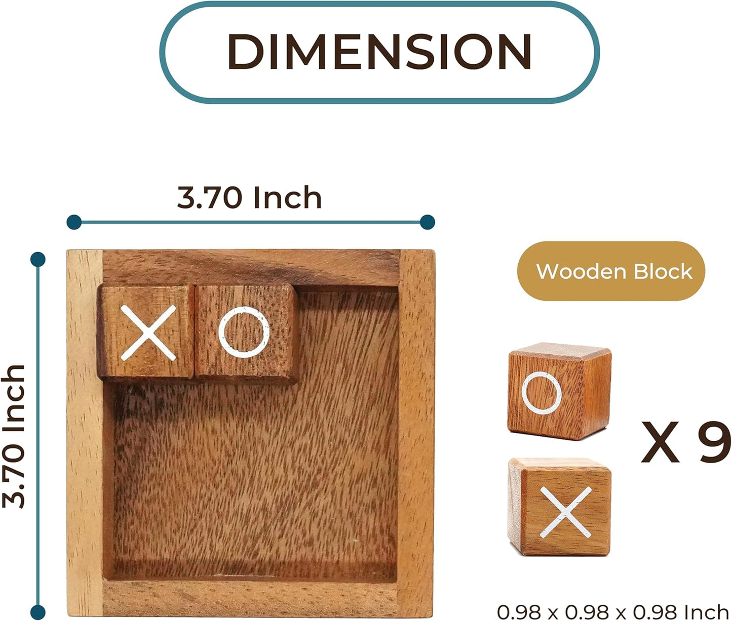 Tic Tac Toe for Kids and Adults Coffee Table Living Room Decor and Desk Decoration