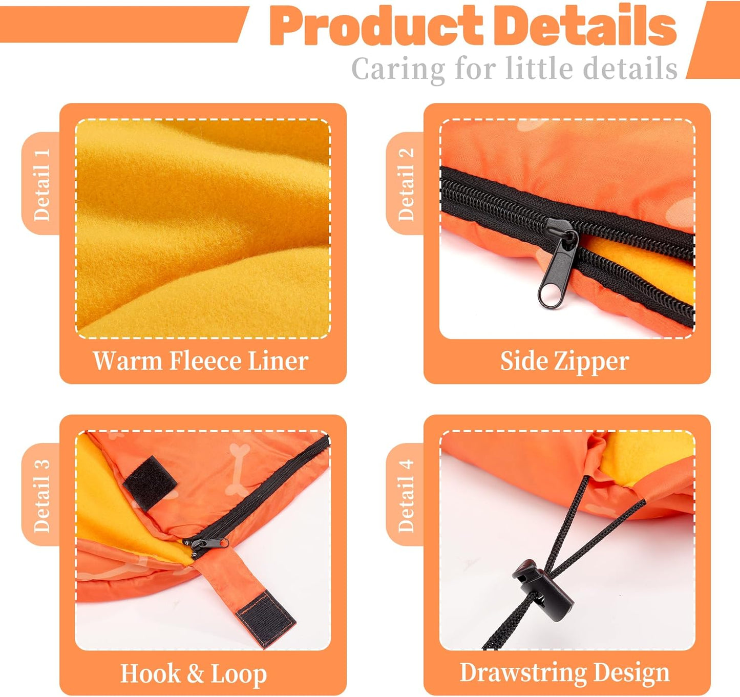 Dog Sleeping Bag with Storage Bag for Travel Camping Hiking Backpacking