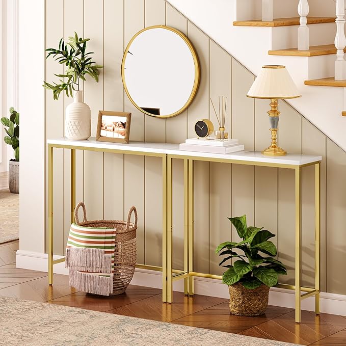 Narrow Console Table, 29.5" Small Entryway Table, Thin Sofa Table, Side Table, Display Table, for Hallway, Bedroom, Living Room, Foyer
