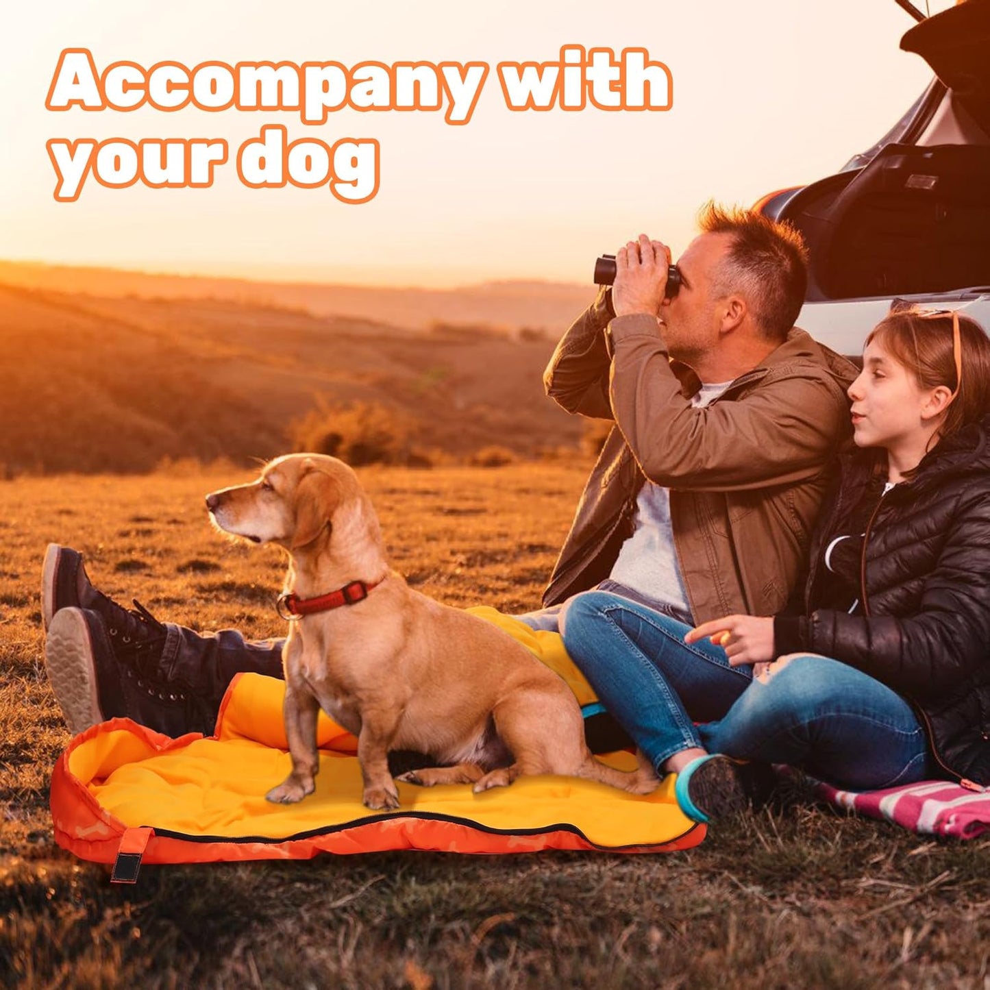 Dog Sleeping Bag with Storage Bag for Travel Camping Hiking Backpacking