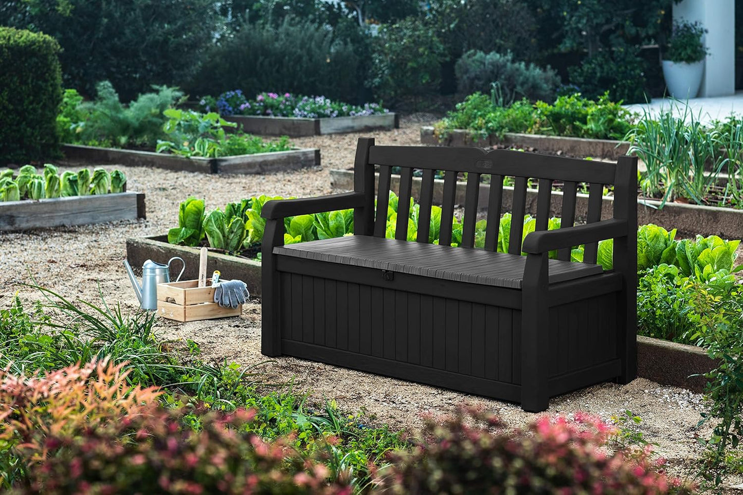 70 Gallon Storage Bench Deck Box for Patio Furniture