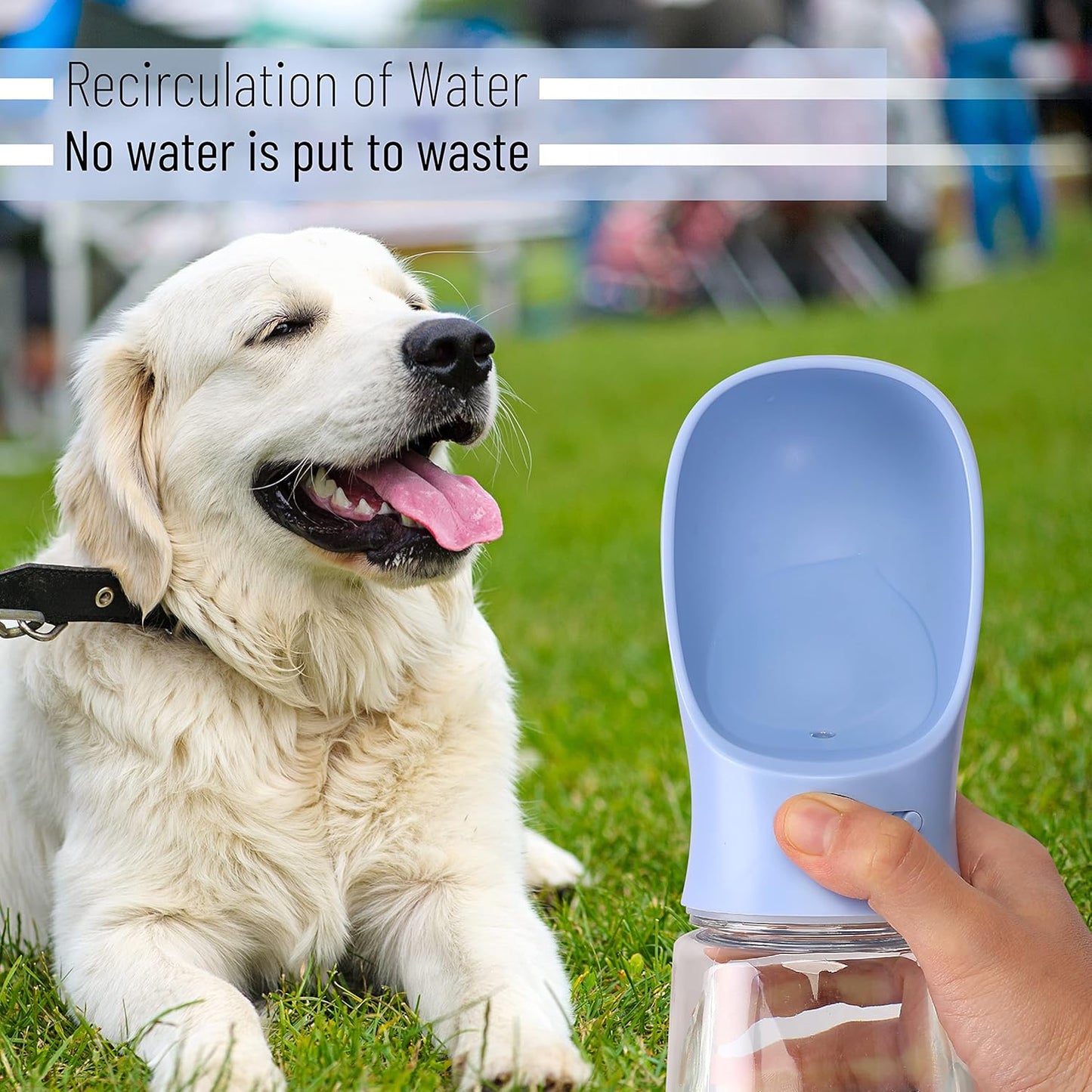 Dog Water Bottle, 19oz, Large, Blue, Portable Dog Water Bottle, Dog Travel Water Bottle