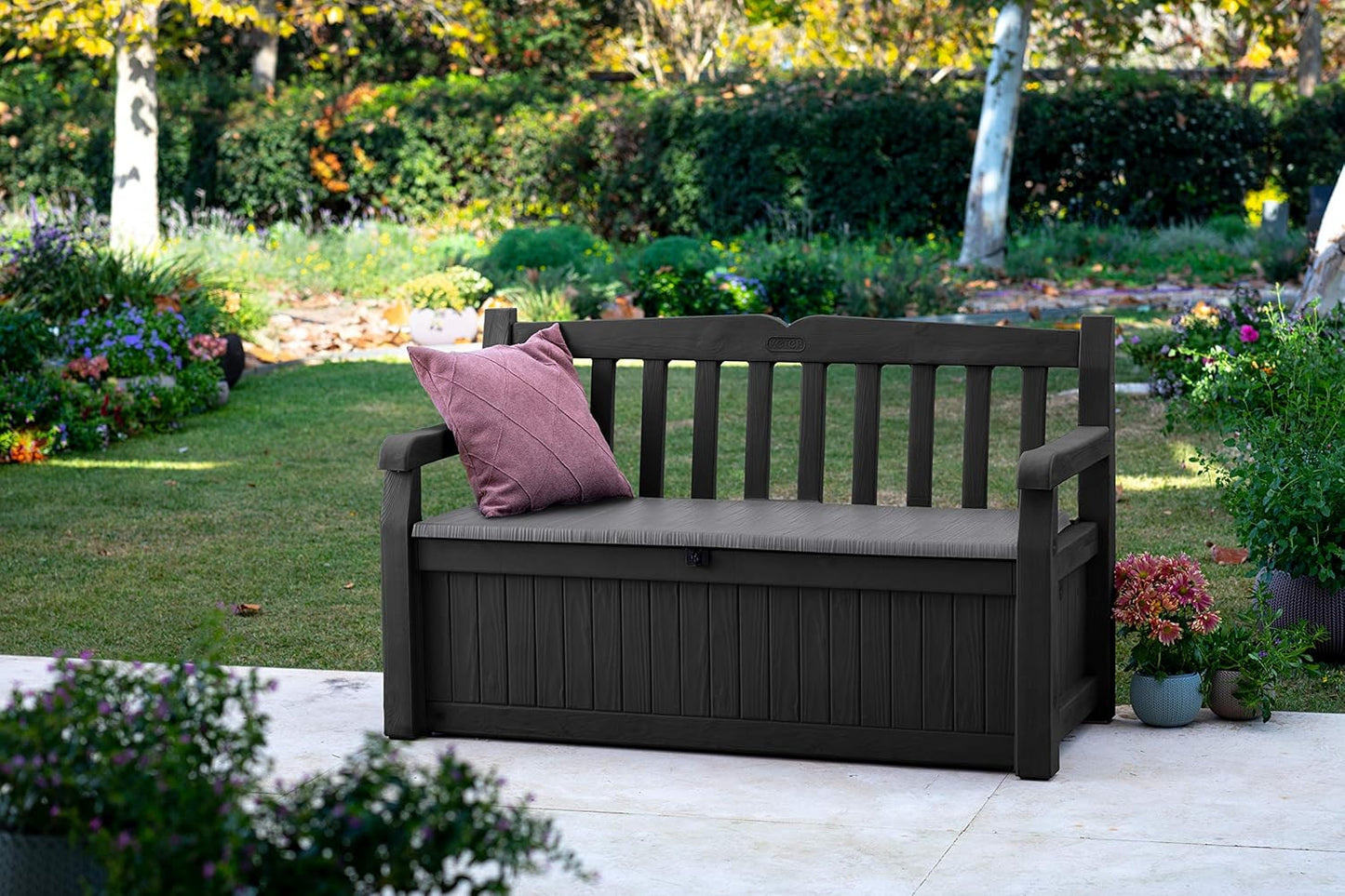 70 Gallon Storage Bench Deck Box for Patio Furniture