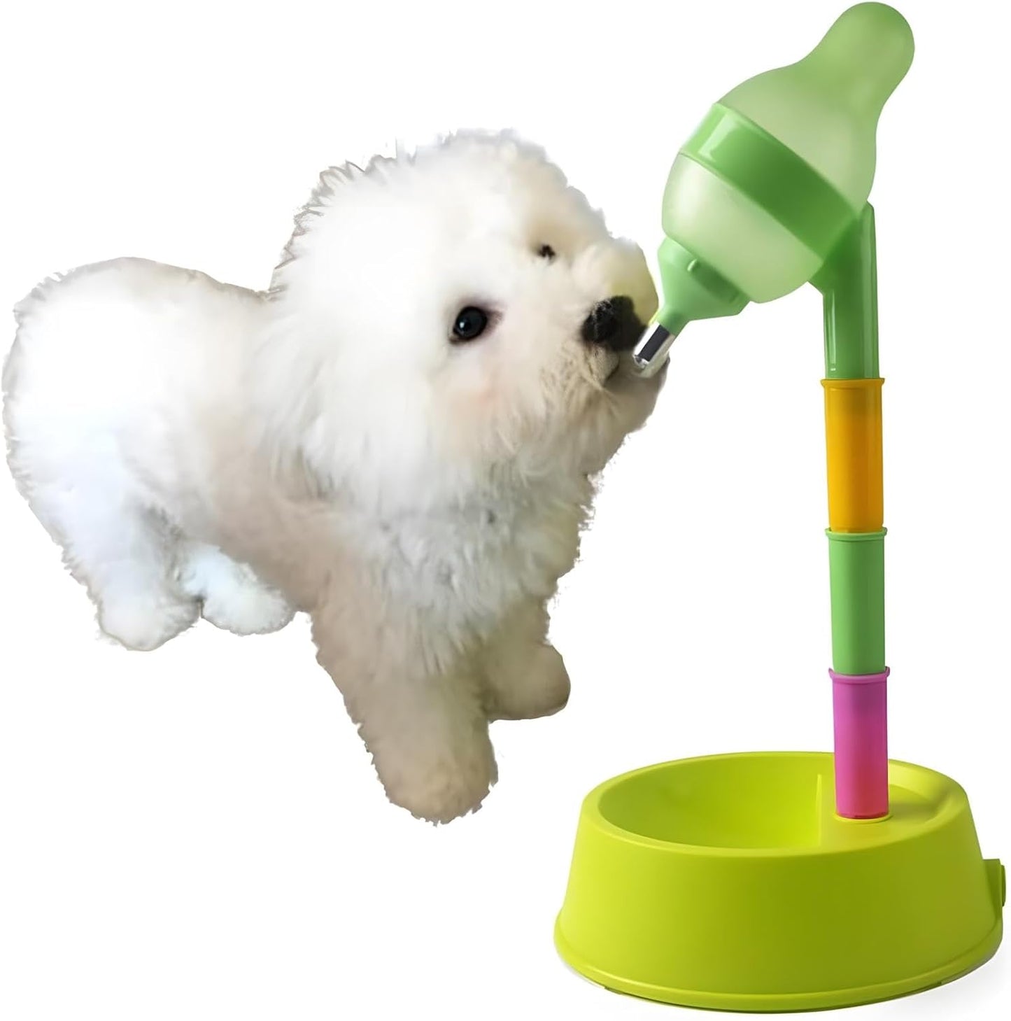 Pet Standing Water Dispenser Cat Dog with Detachable Pole Automatically Feeding Water (Green)