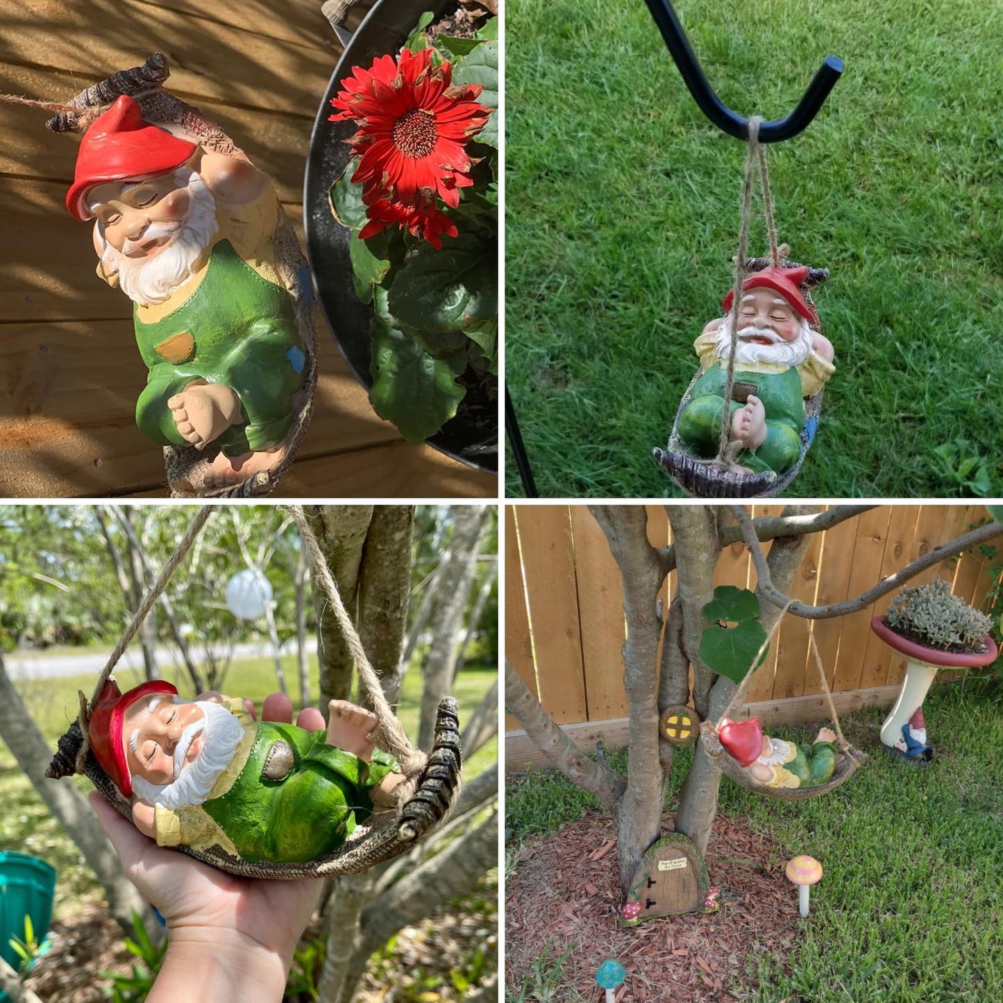 Tree Ornaments Figurines for Outside Stump Lawn Patio, Gifts