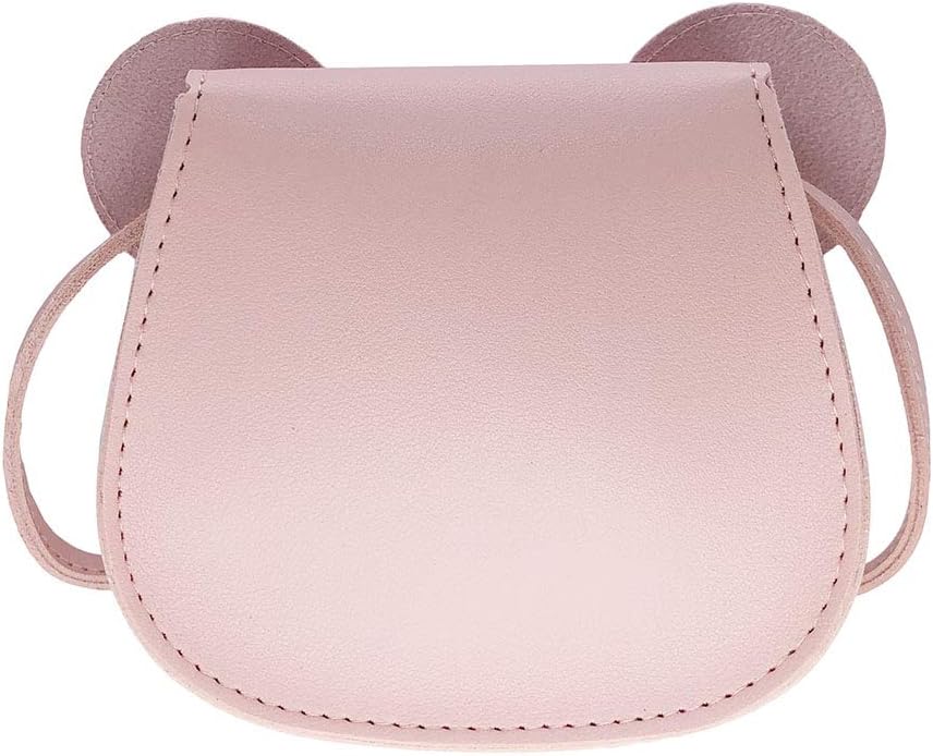 Mini Crossbody Shoulder Bag Coin Purse with Cute Mouse Ear Bowknot (Pink)Mini Crossbody Shoulder Bag Coin Purse with Cute Mouse Ear Bowknot (Pink)
