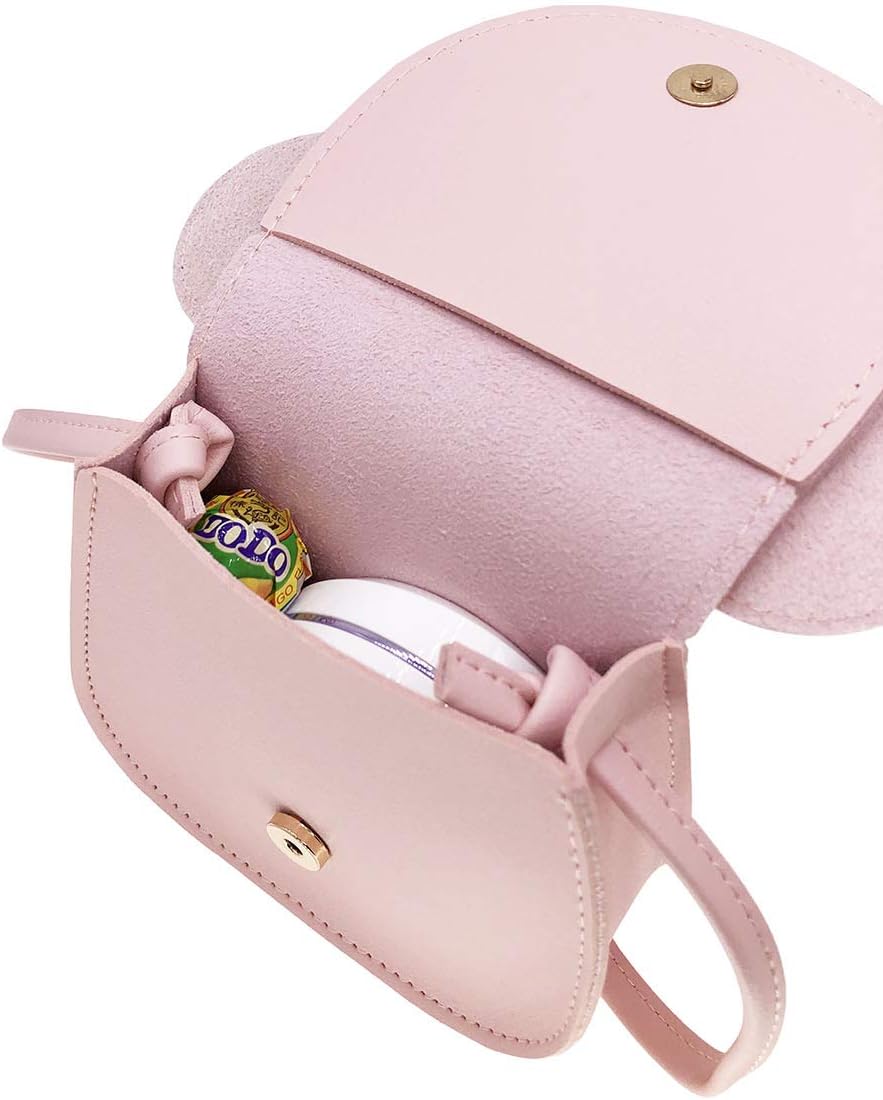 Mini Crossbody Shoulder Bag Coin Purse with Cute Mouse Ear Bowknot (Pink)Mini Crossbody Shoulder Bag Coin Purse with Cute Mouse Ear Bowknot (Pink)